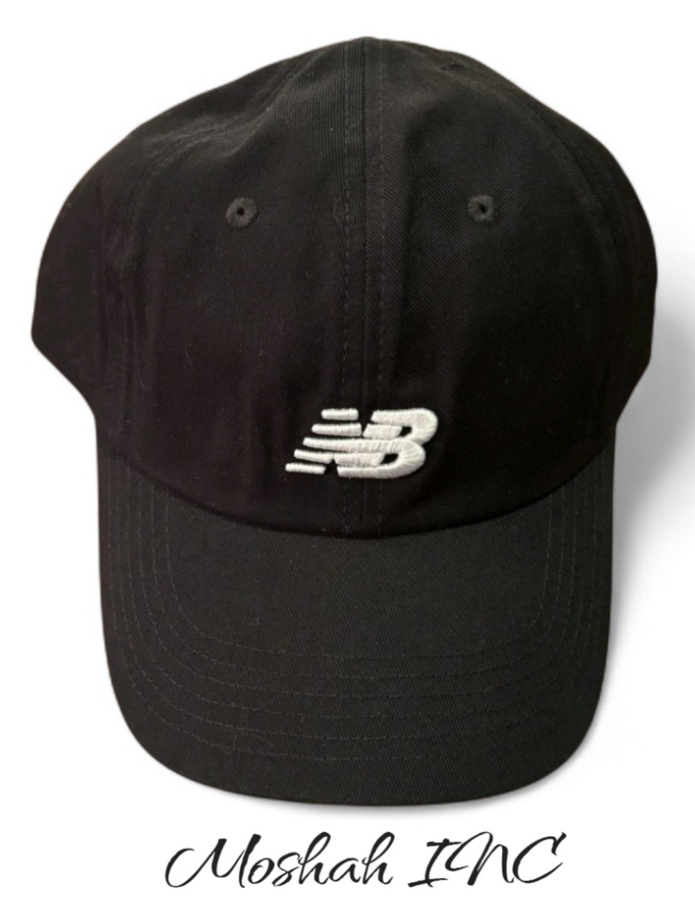 New Balance Adult Unisex 6 Panel Classic Hat Black/White